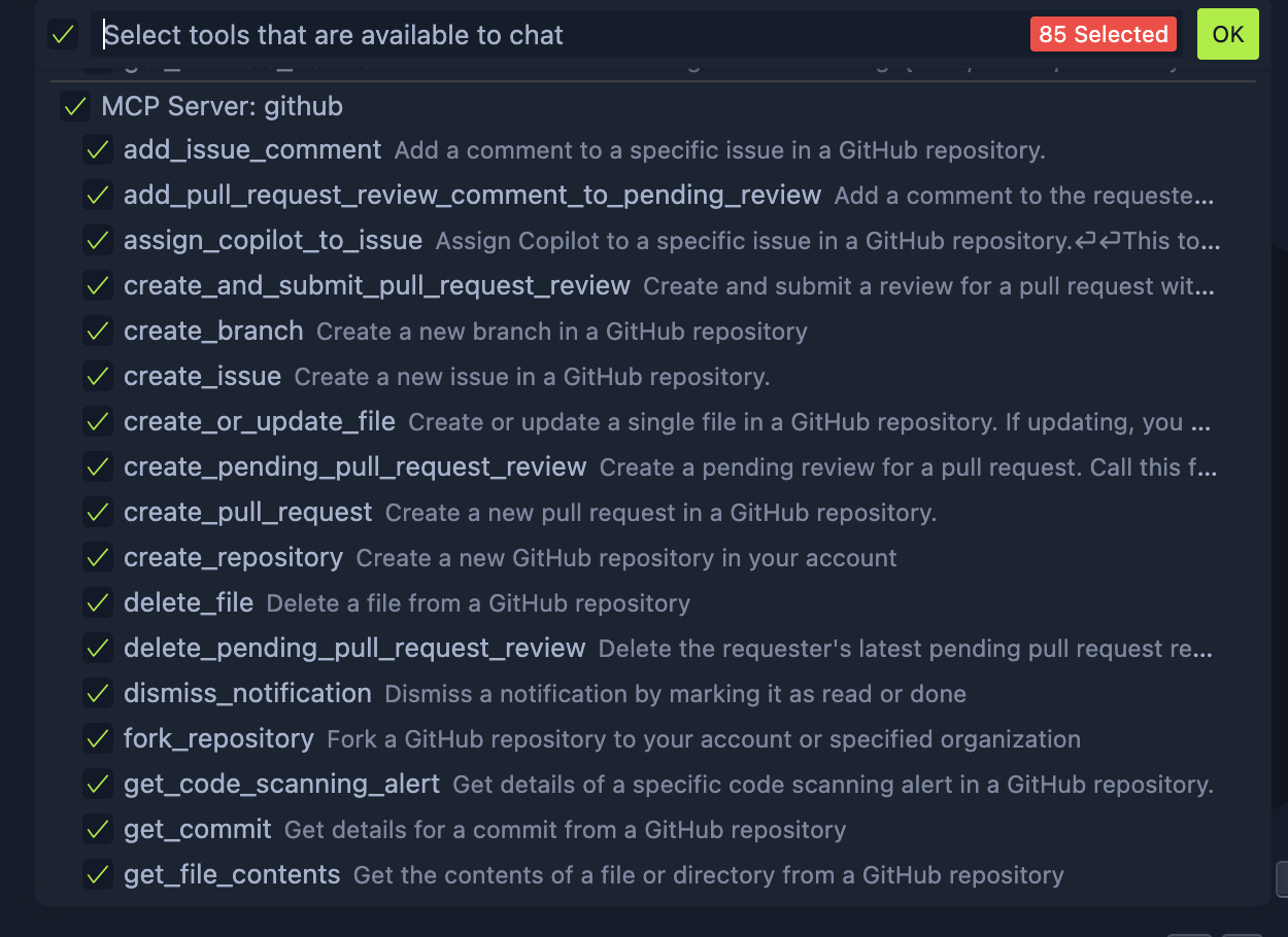 image of mcp vs code