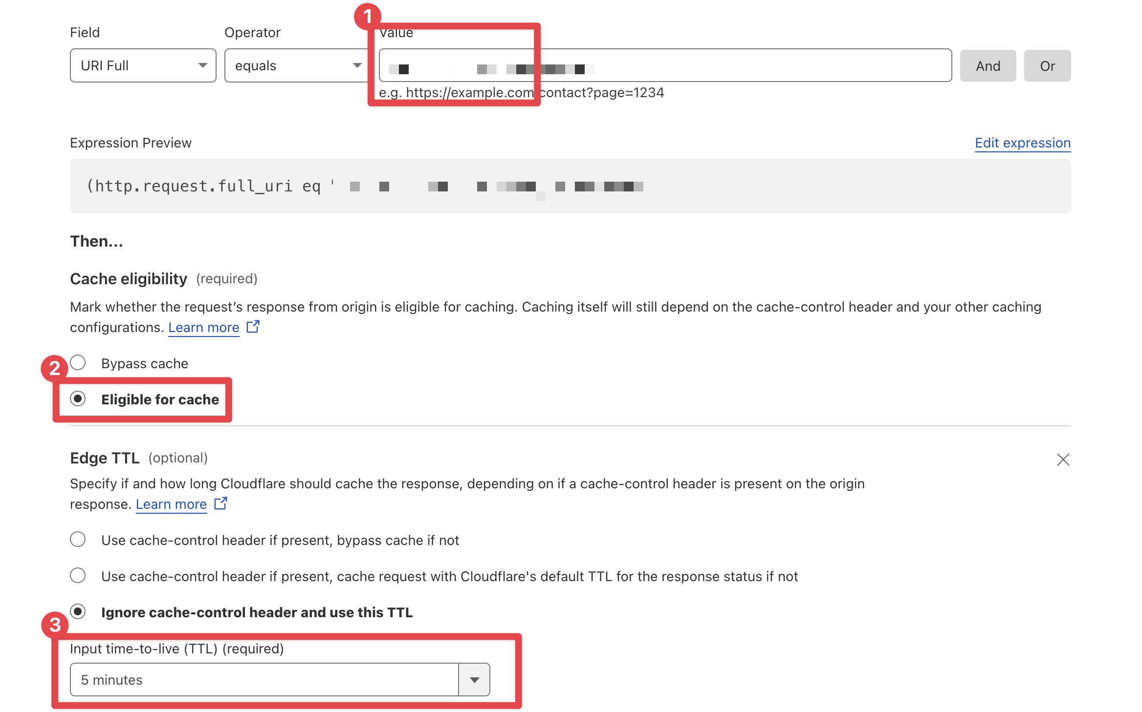 Steps to setup a caching rule in Cloudflare